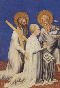 Andre Beauneveu The Duc de Berry between his parron saints andrew and John the Baptist (mk08) oil painting picture wholesale